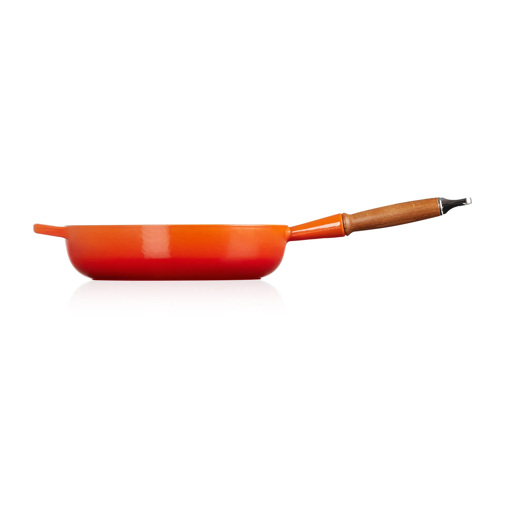 Le Creuset Signature traktörpanna trähandtag 28 cm, Flame Le Creuset