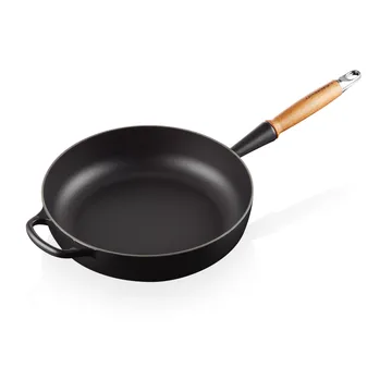 Le Creuset Signature traktörpanna trähandtag 28 cm - Matte Black - Le Creuset