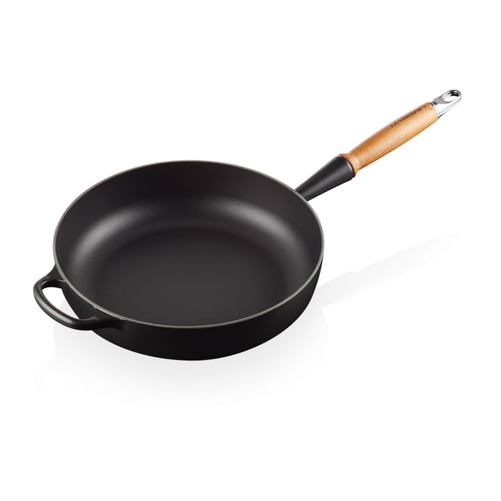 Le Creuset Signature traktörpanna trähandtag 28 cm, Matte Black Le Creuset