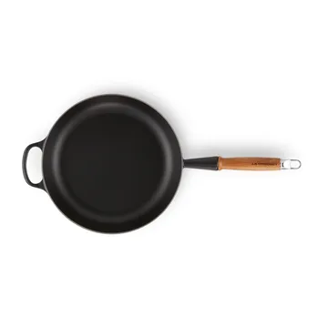 Le Creuset Signature traktörpanna trähandtag 28 cm - Matte Black - Le Creuset