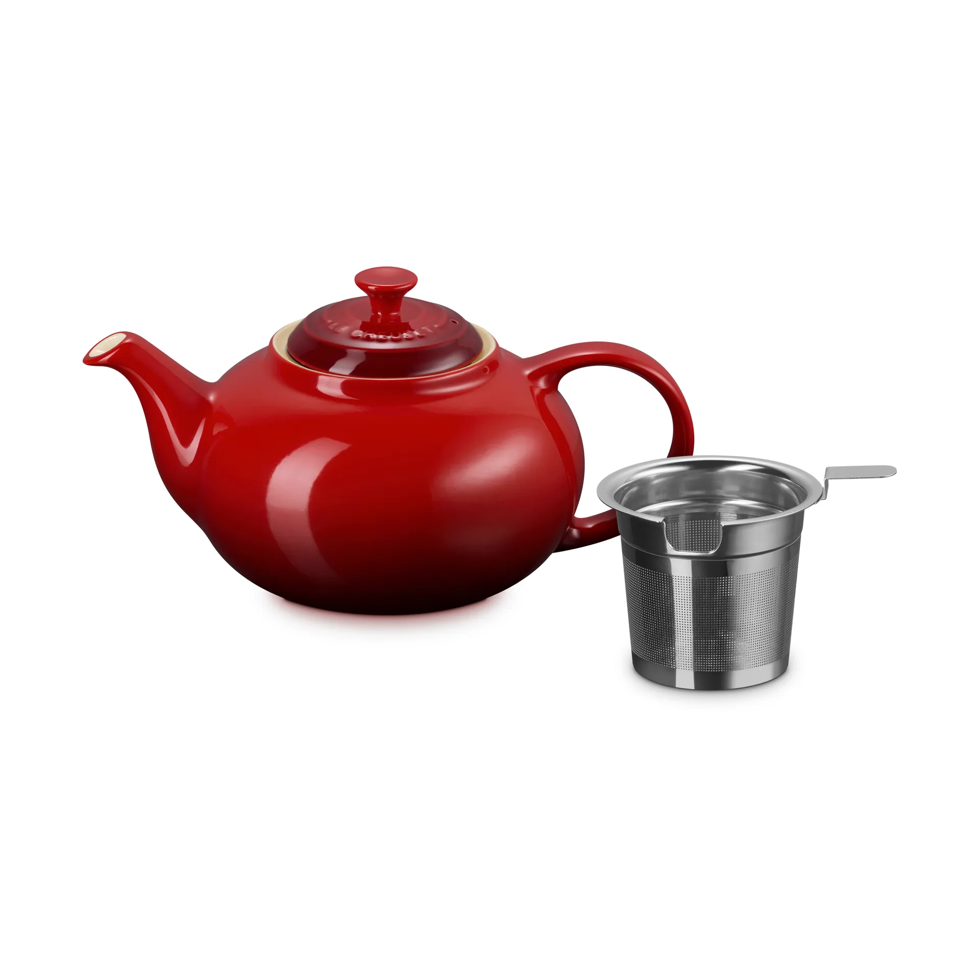 Le Creuset tekanna, Cerise, med sil, 1,3 L Le Creuset