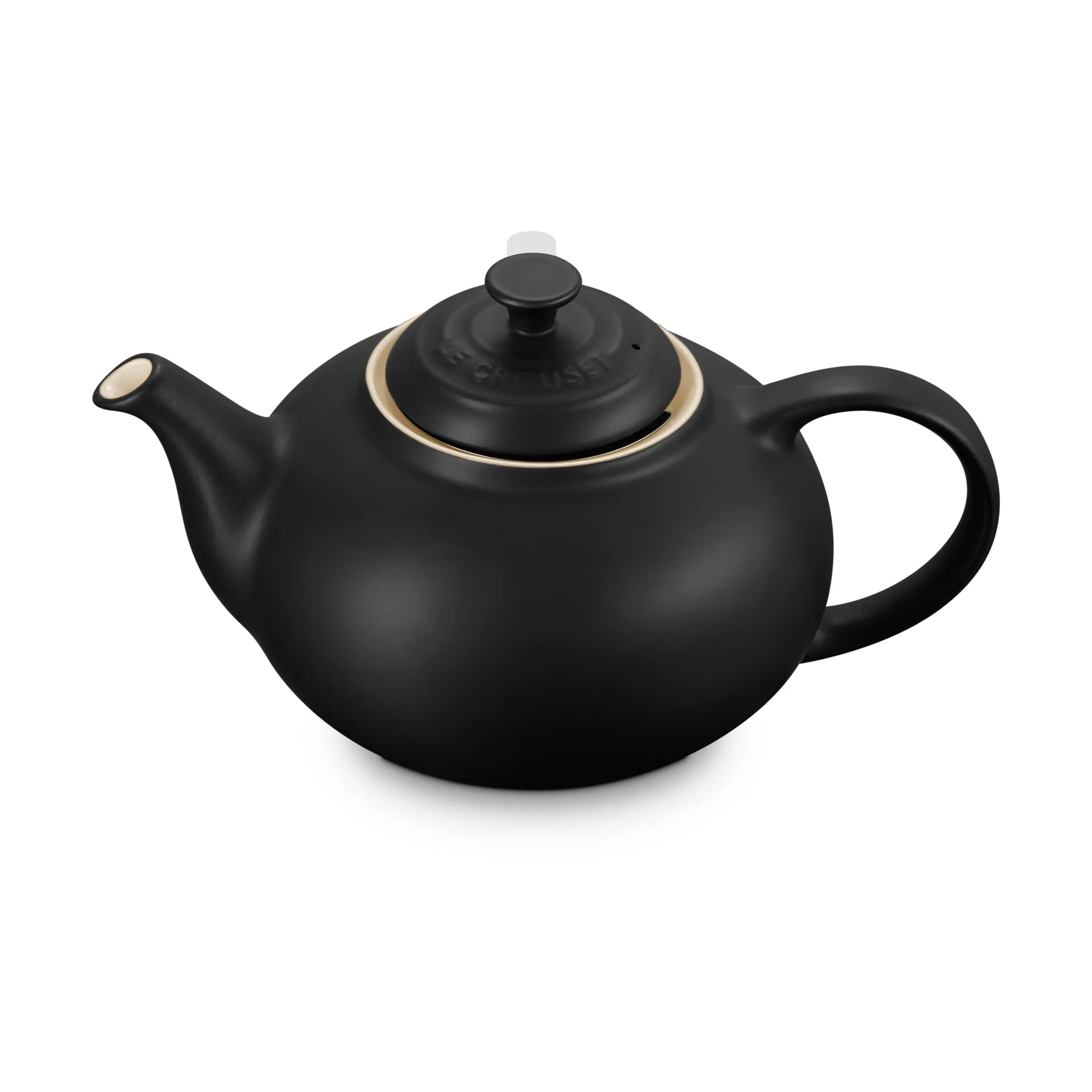 Le Creuset tekanna, Matte Black, med sil, 1,3 L Le Creuset