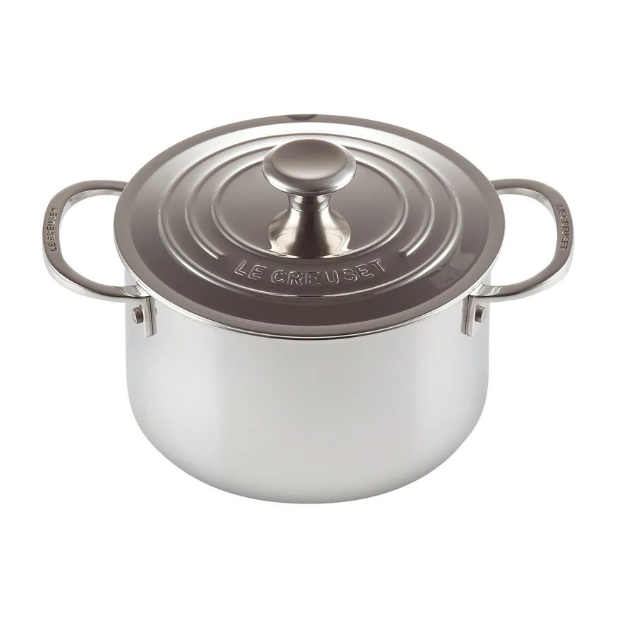 Le Creuset Signature 3-Ply djup gryta med lock, 2,8 l