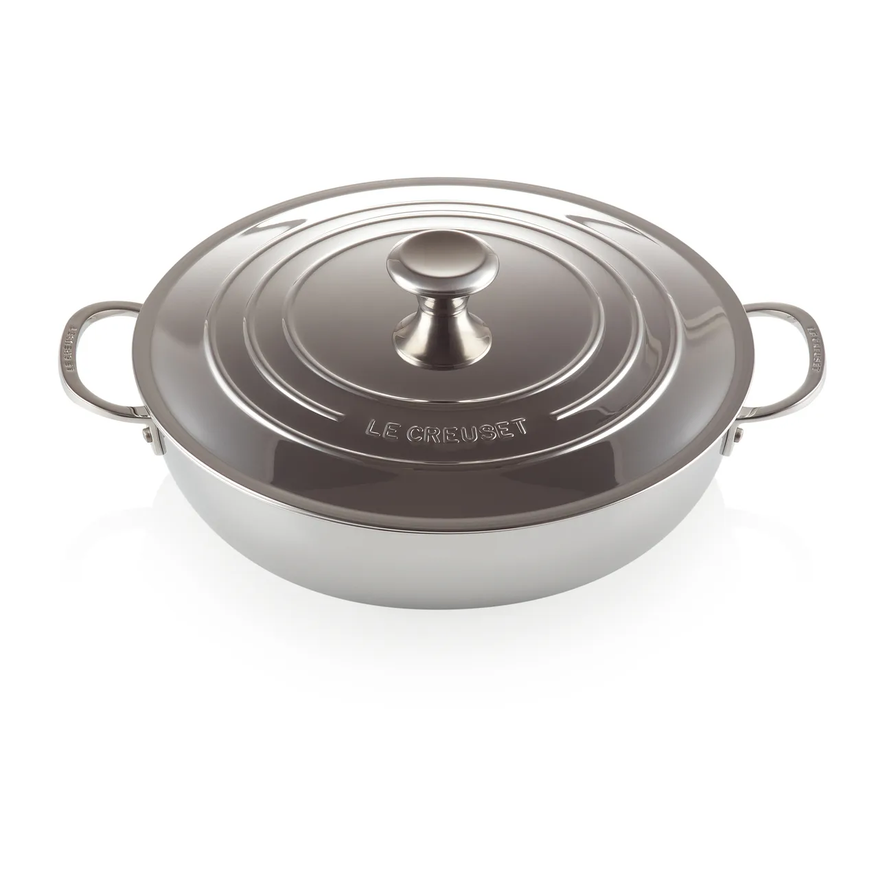 Le Creuset Signature 3-Ply låg gryta med lock, 4,8 l