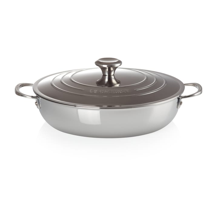 Signature 3-Ply låg gryta med lock, 4,8 l Le Creuset