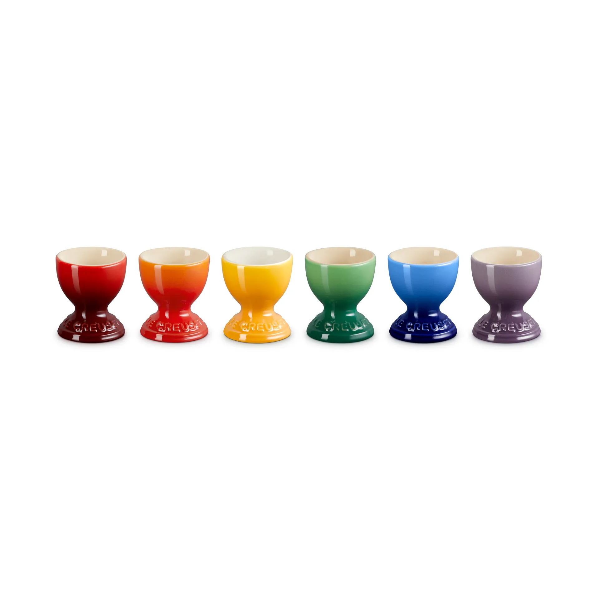 Signature stengods äggkopp 6-delar, Rainbow Le Creuset