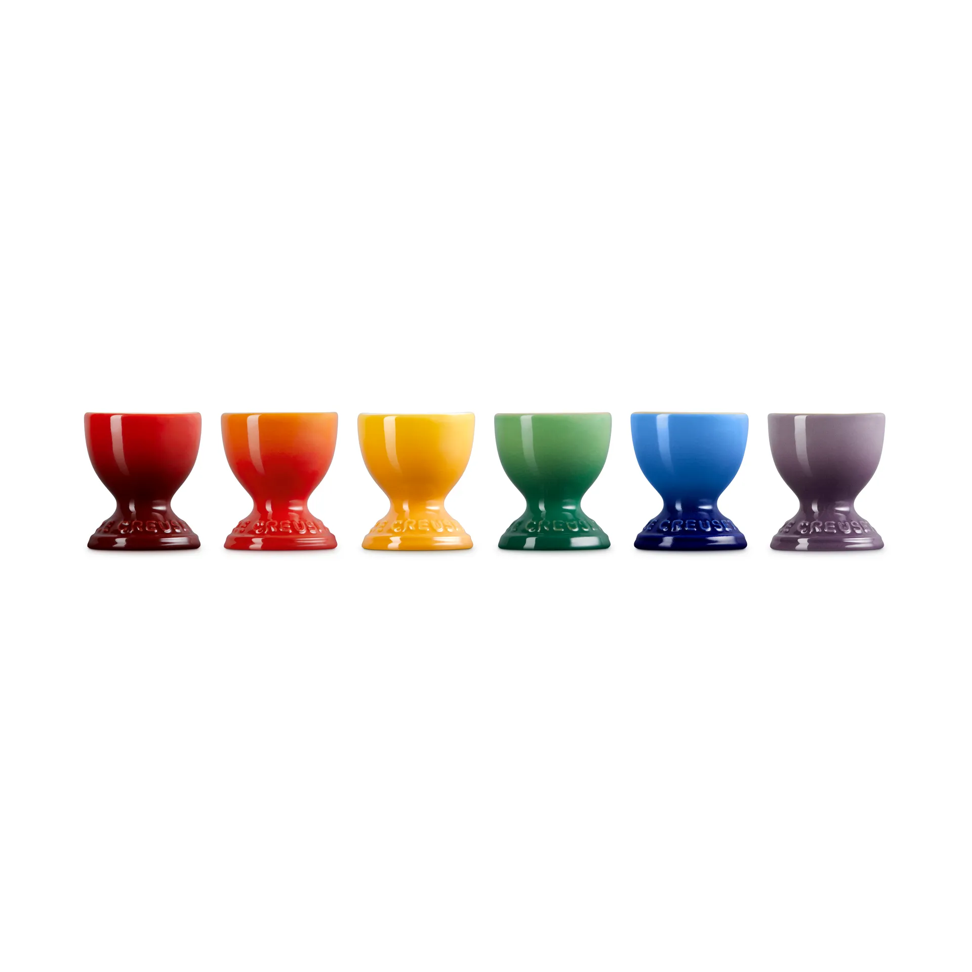 Signature stengods äggkopp 6-delar, Rainbow Le Creuset