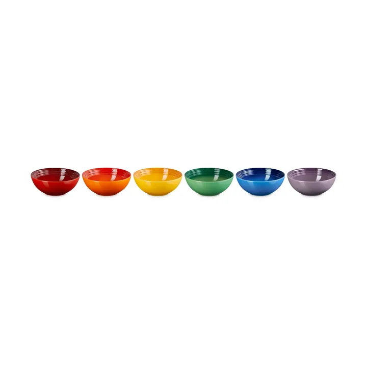 Signature stengods djup tallrik 6-delar - Rainbow - Le Creuset