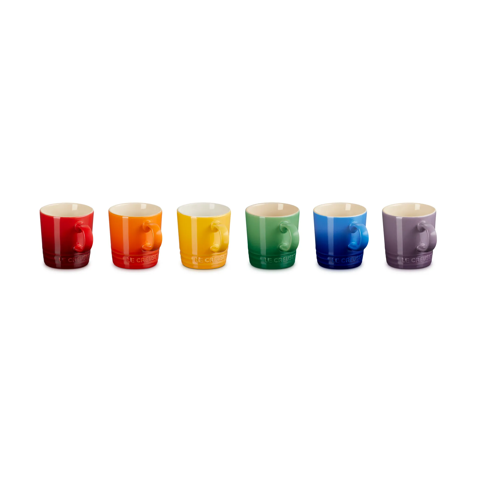 Signature stengods espressomugg 6-delar, Rainbow Le Creuset
