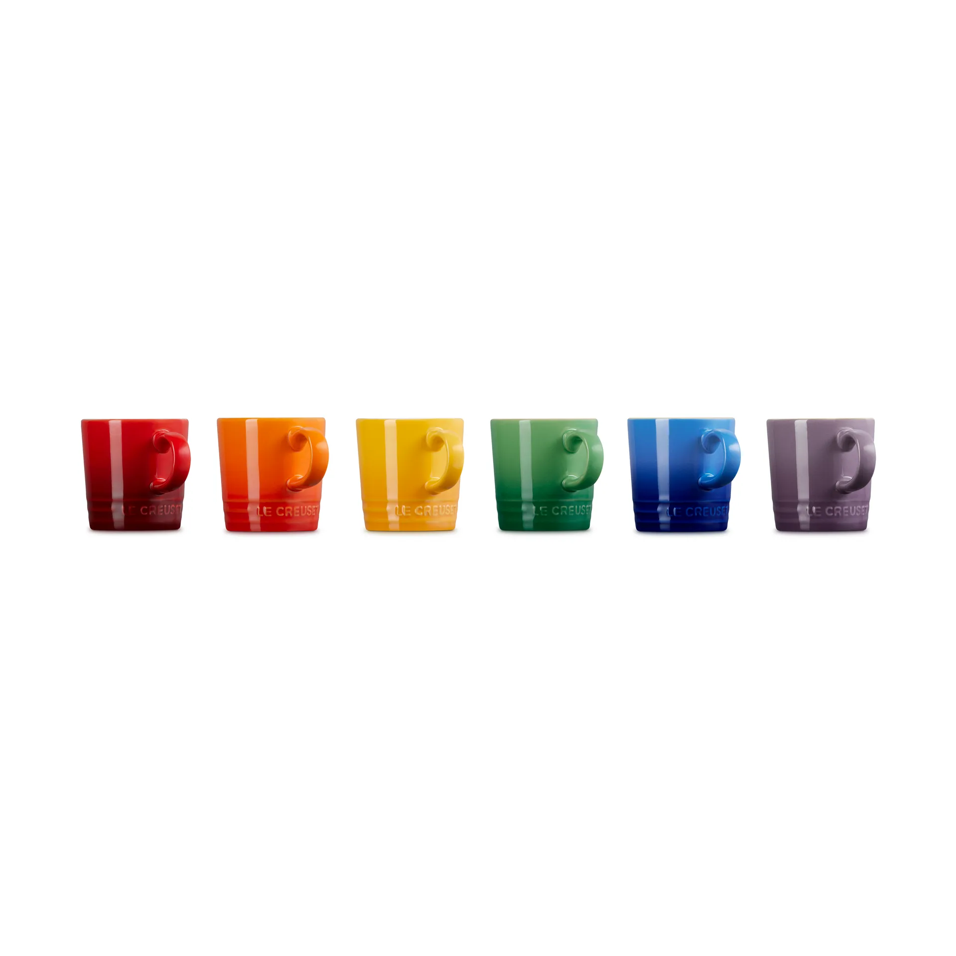 Signature stengods espressomugg 6-delar, Rainbow Le Creuset