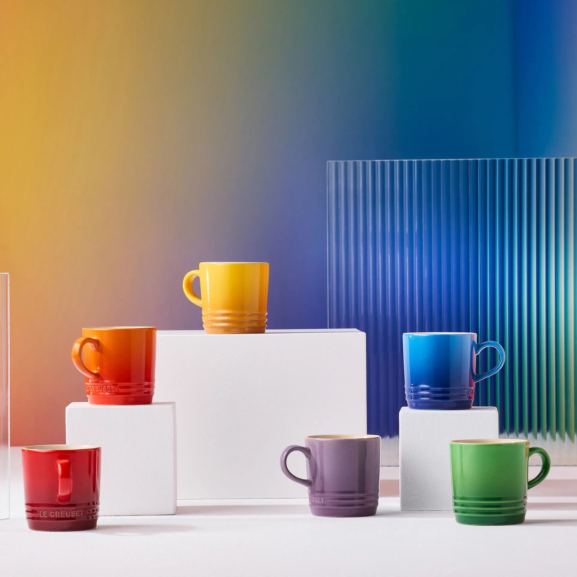 Signature stengods espressomugg 6-delar, Rainbow Le Creuset