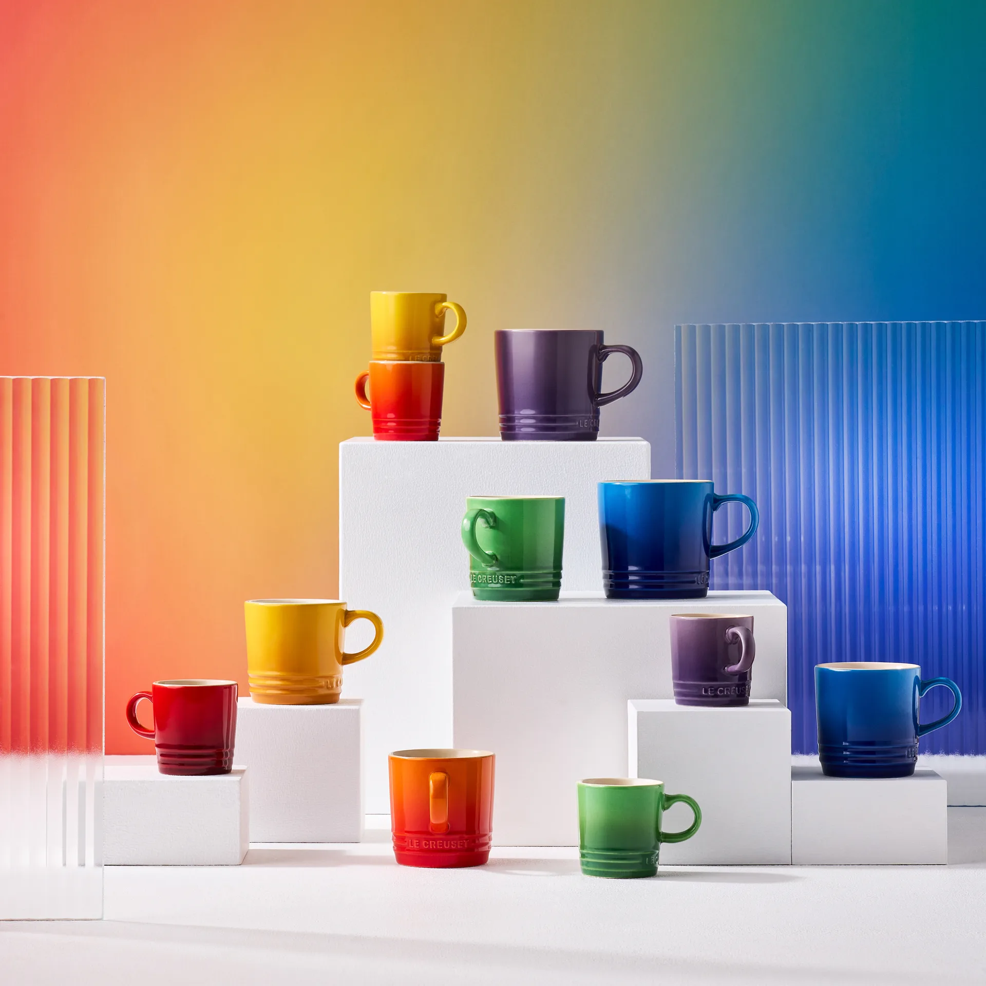 Signature stengods espressomugg 6-delar, Rainbow Le Creuset