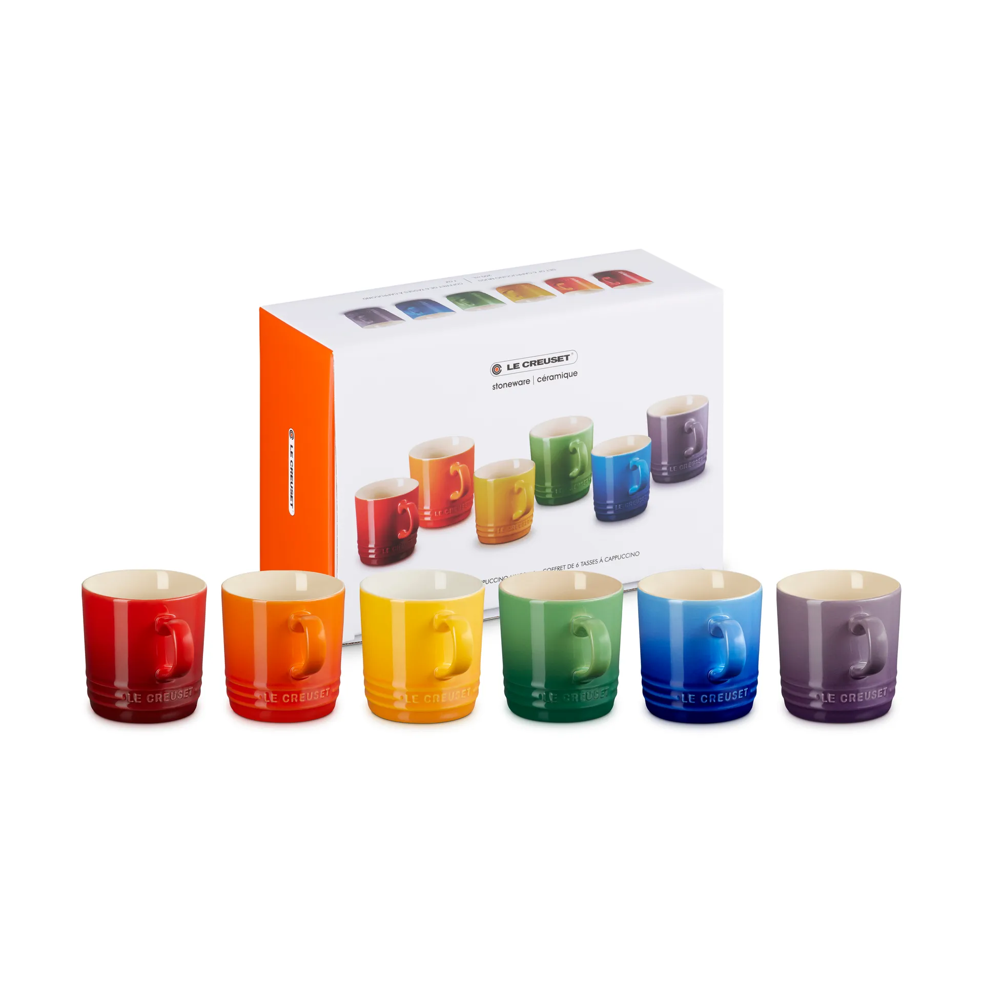 Signature stengods kaffemugg 6-delar, Rainbow Le Creuset