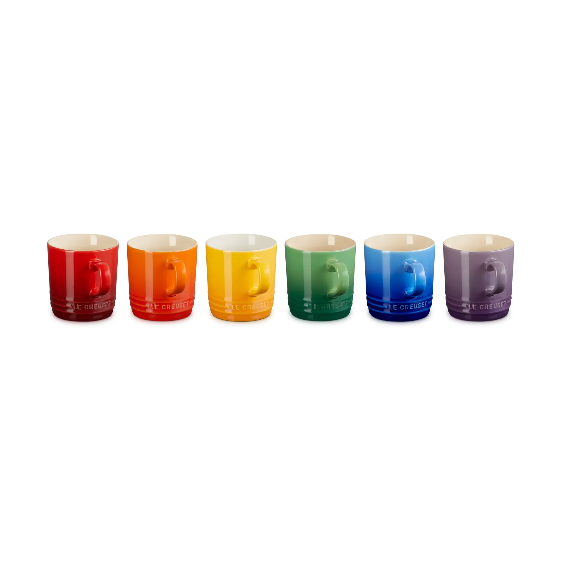 Signature stengods kaffemugg 6-delar, Rainbow Le Creuset
