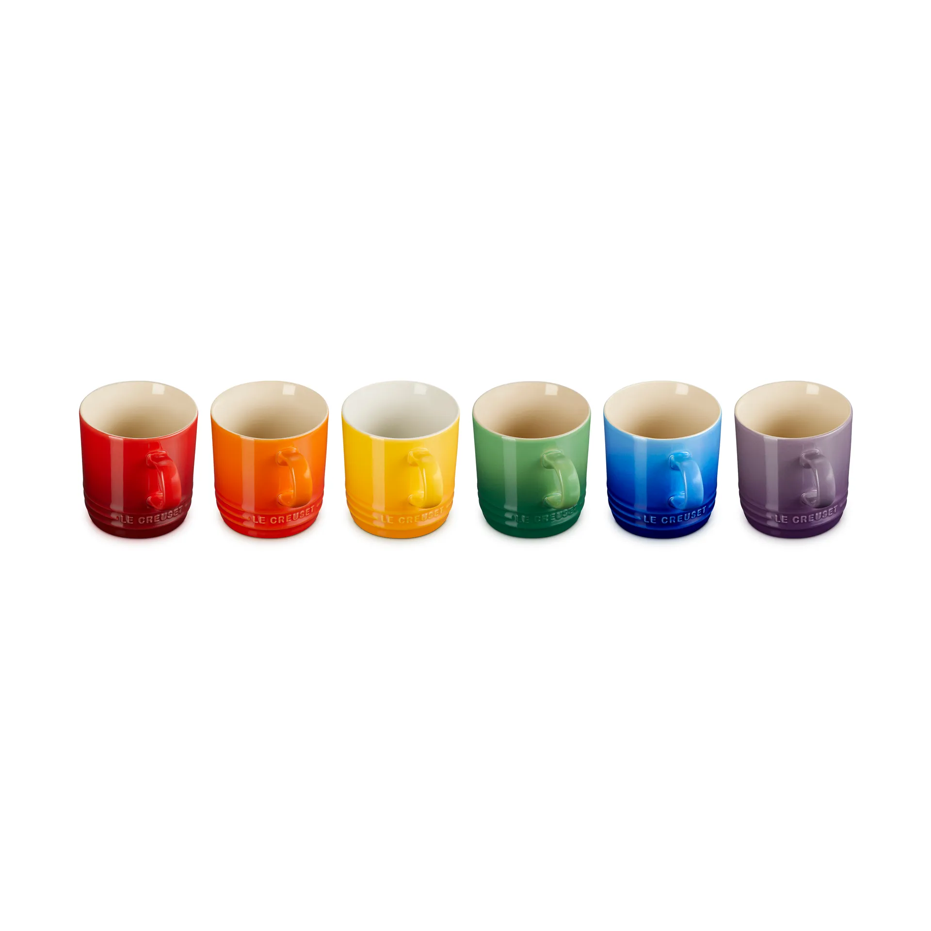 Signature stengods kaffemugg 6-delar, Rainbow Le Creuset
