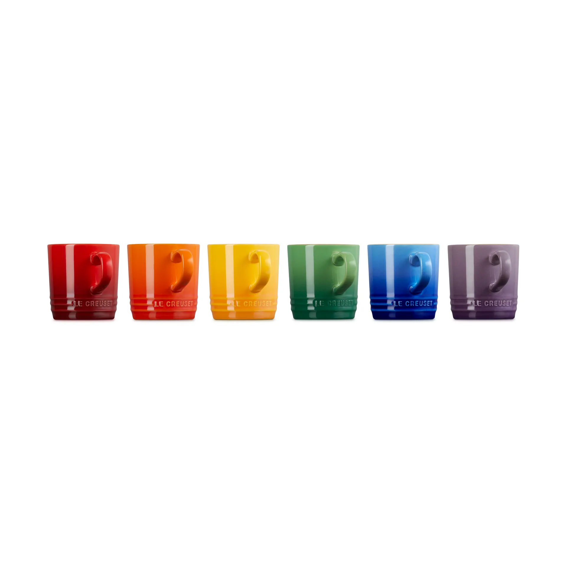 Signature stengods kaffemugg 6-delar, Rainbow Le Creuset