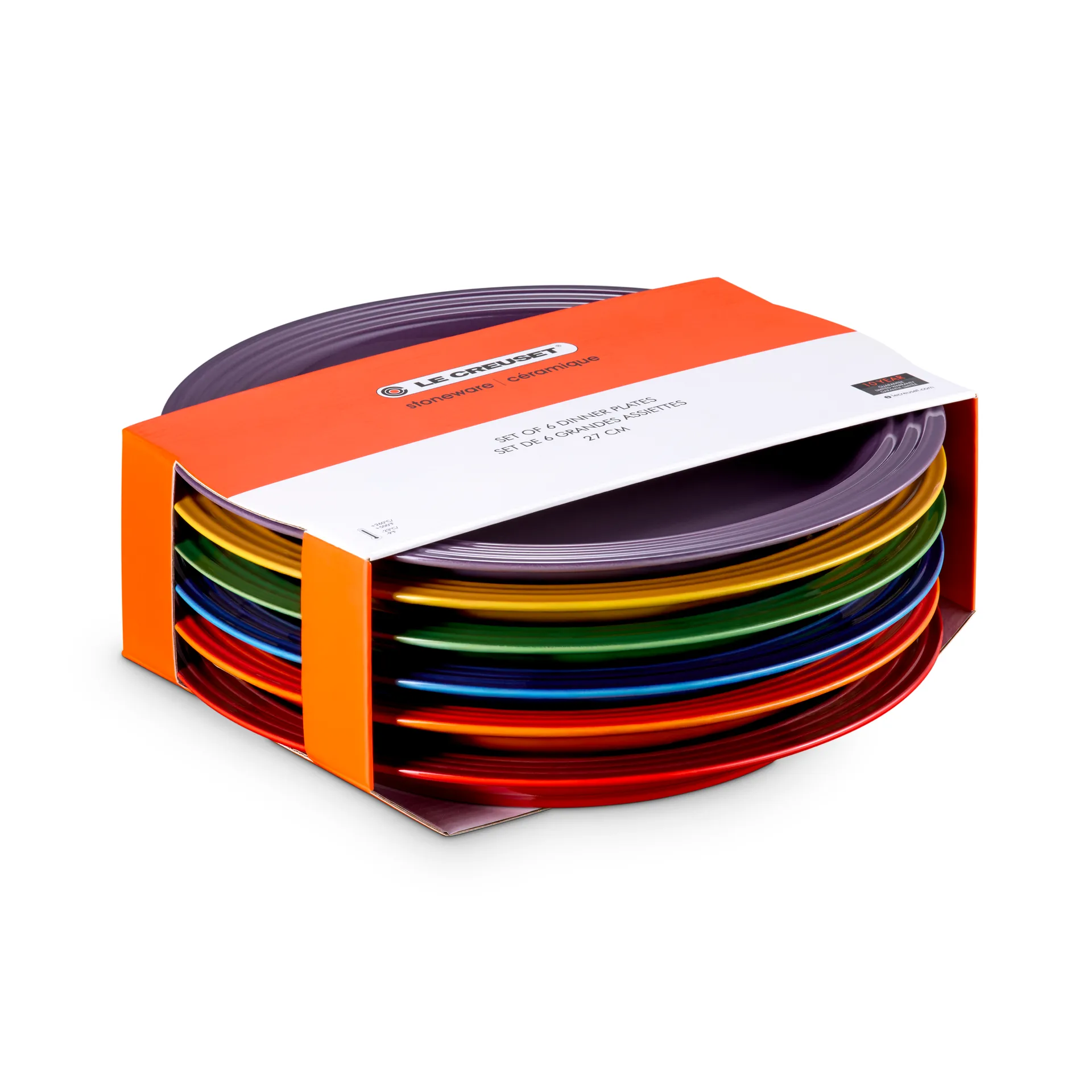 Signature stengods middagstallrik 6-delar, Rainbow Le Creuset