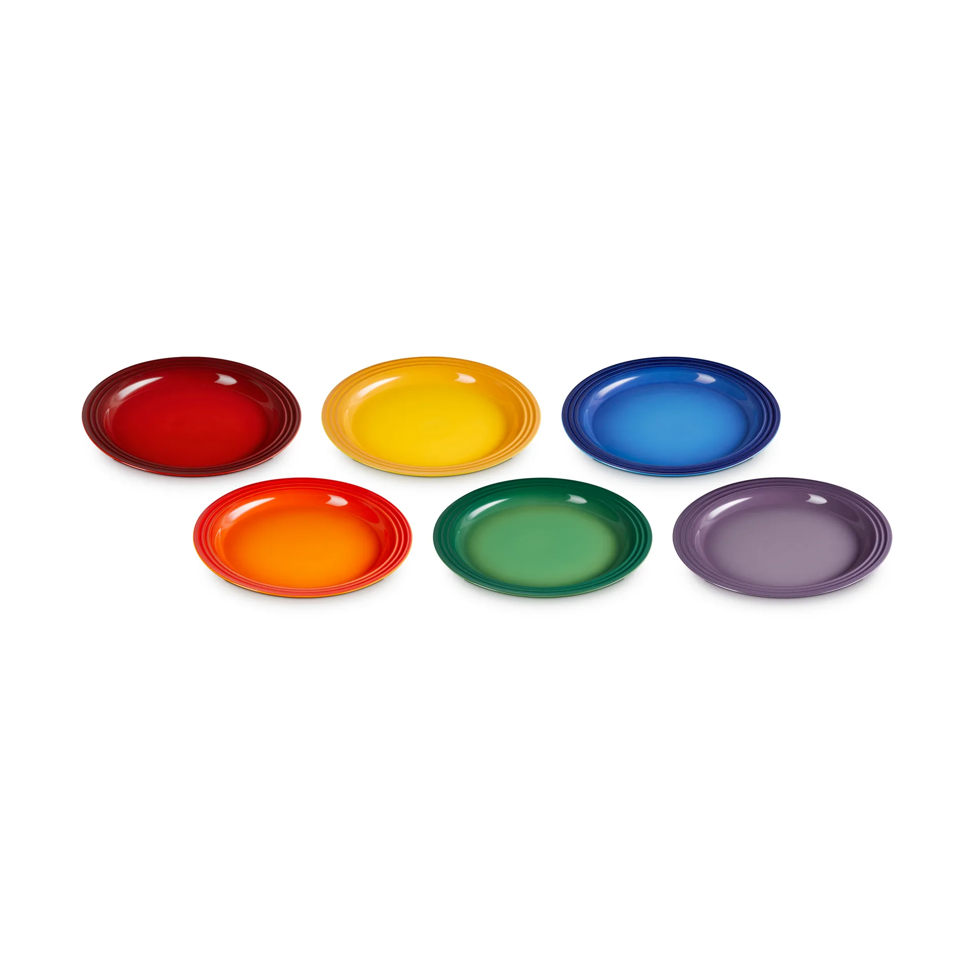 Signature stengods middagstallrik 6-delar, Rainbow Le Creuset