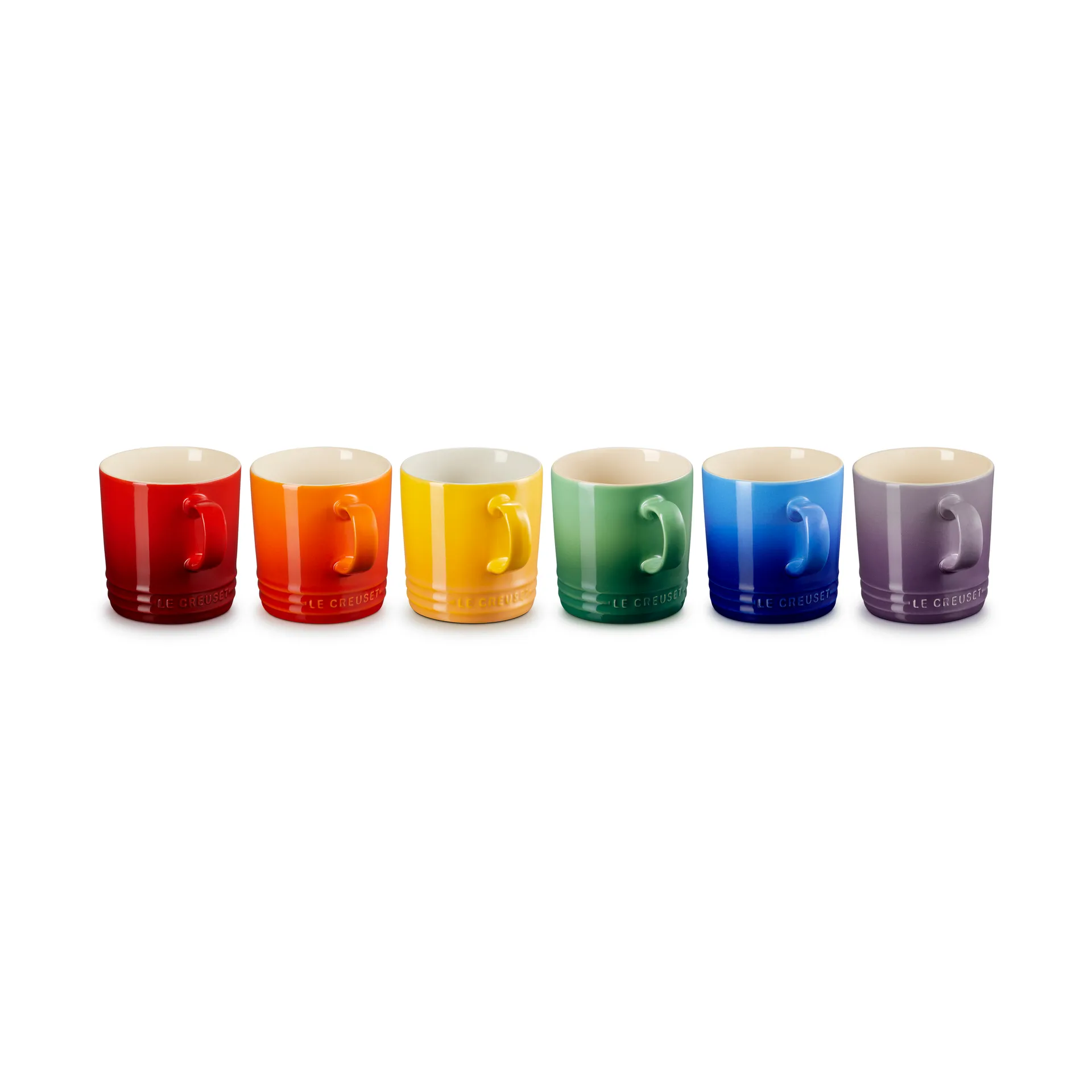 Signature stengods mugg 6-delar, Rainbow Le Creuset