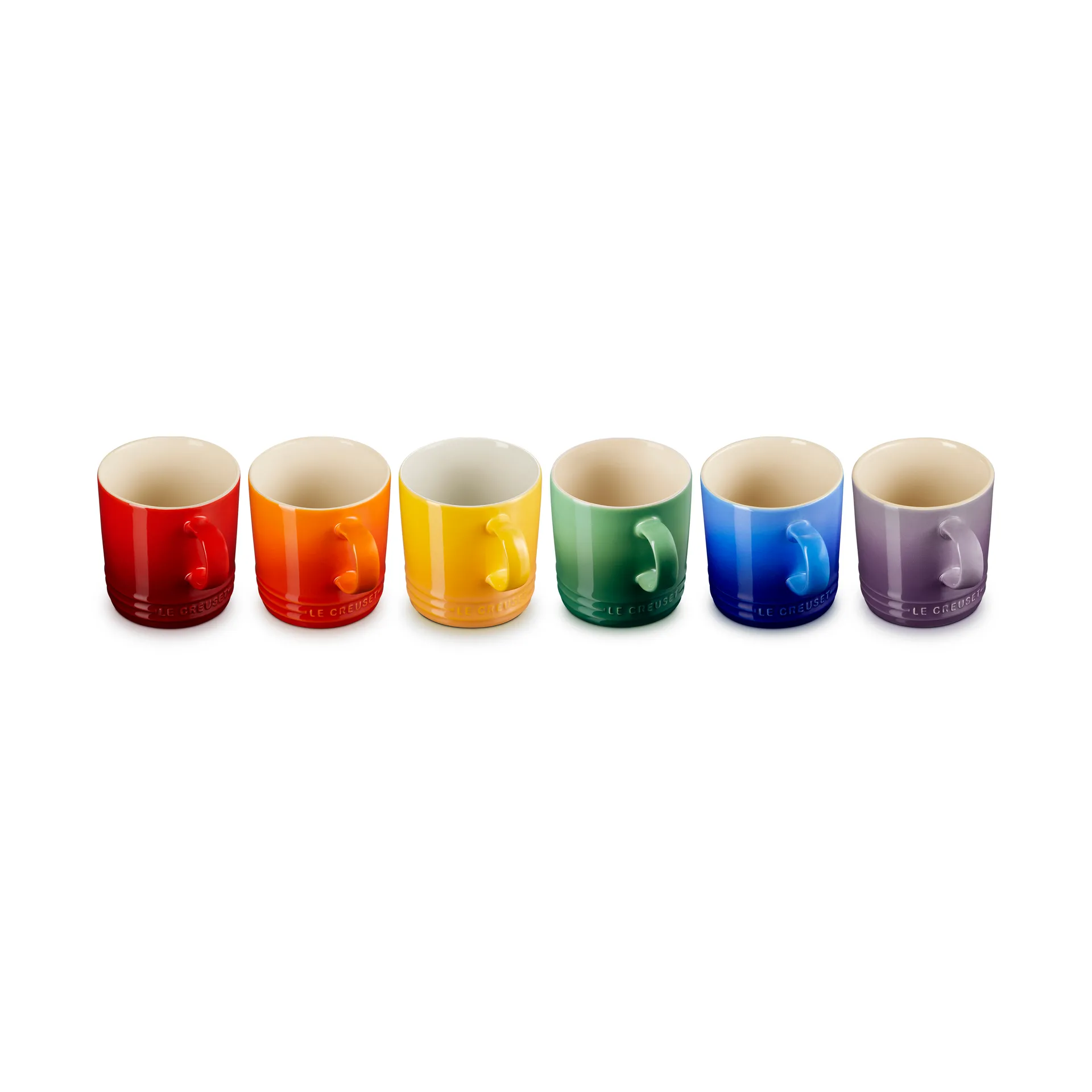 Signature stengods mugg 6-delar, Rainbow Le Creuset