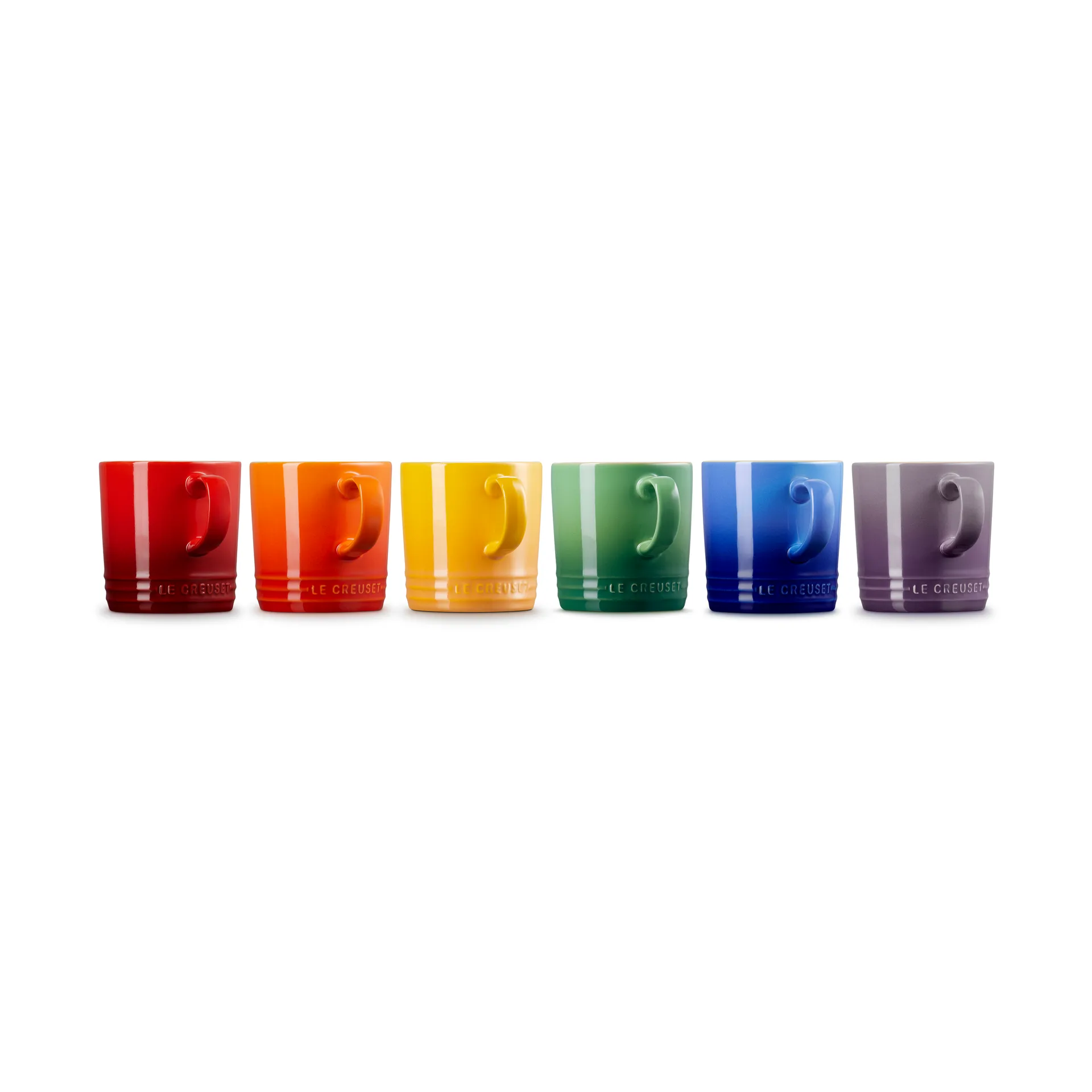 Signature stengods mugg 6-delar, Rainbow Le Creuset