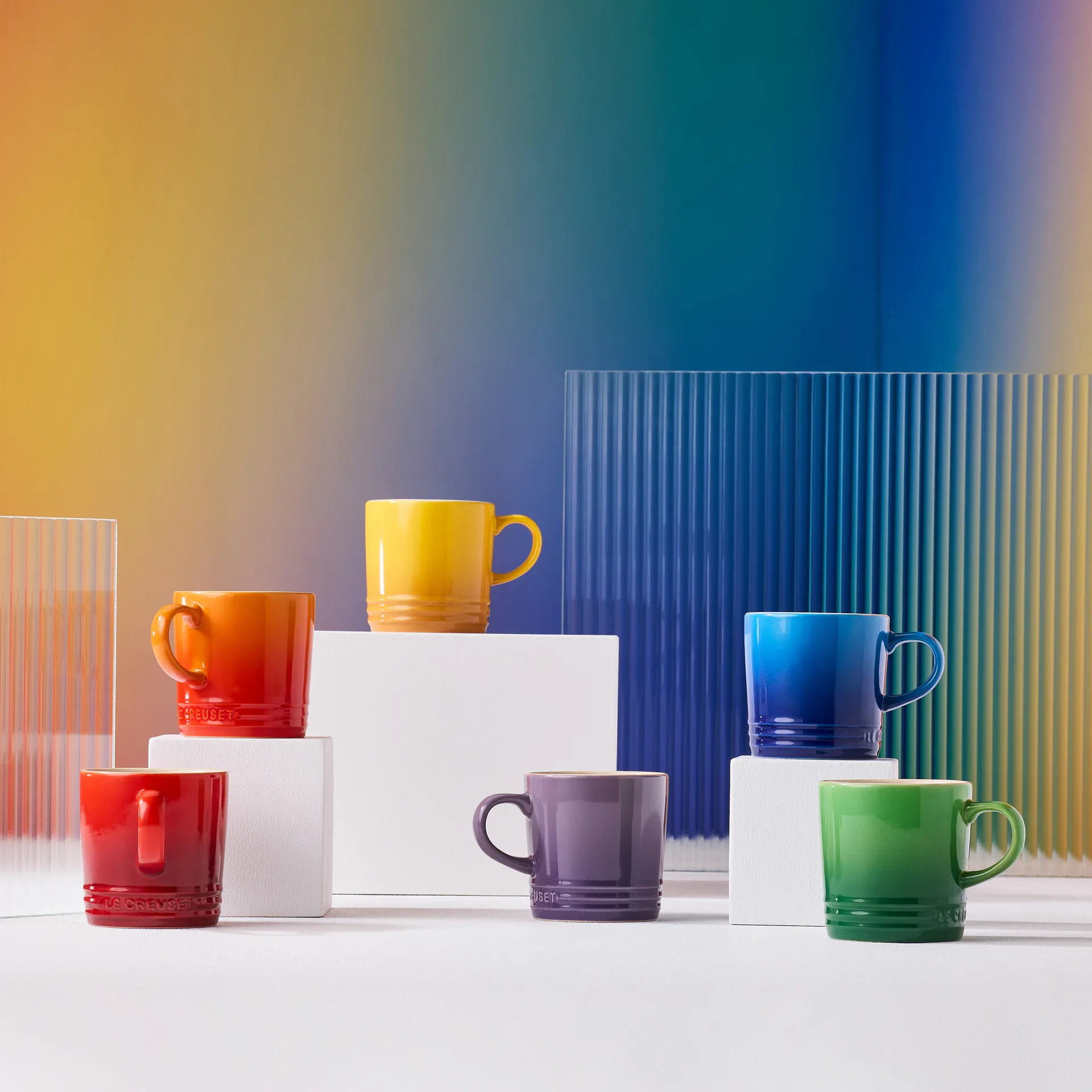 Signature stengods mugg 6-delar, Rainbow Le Creuset