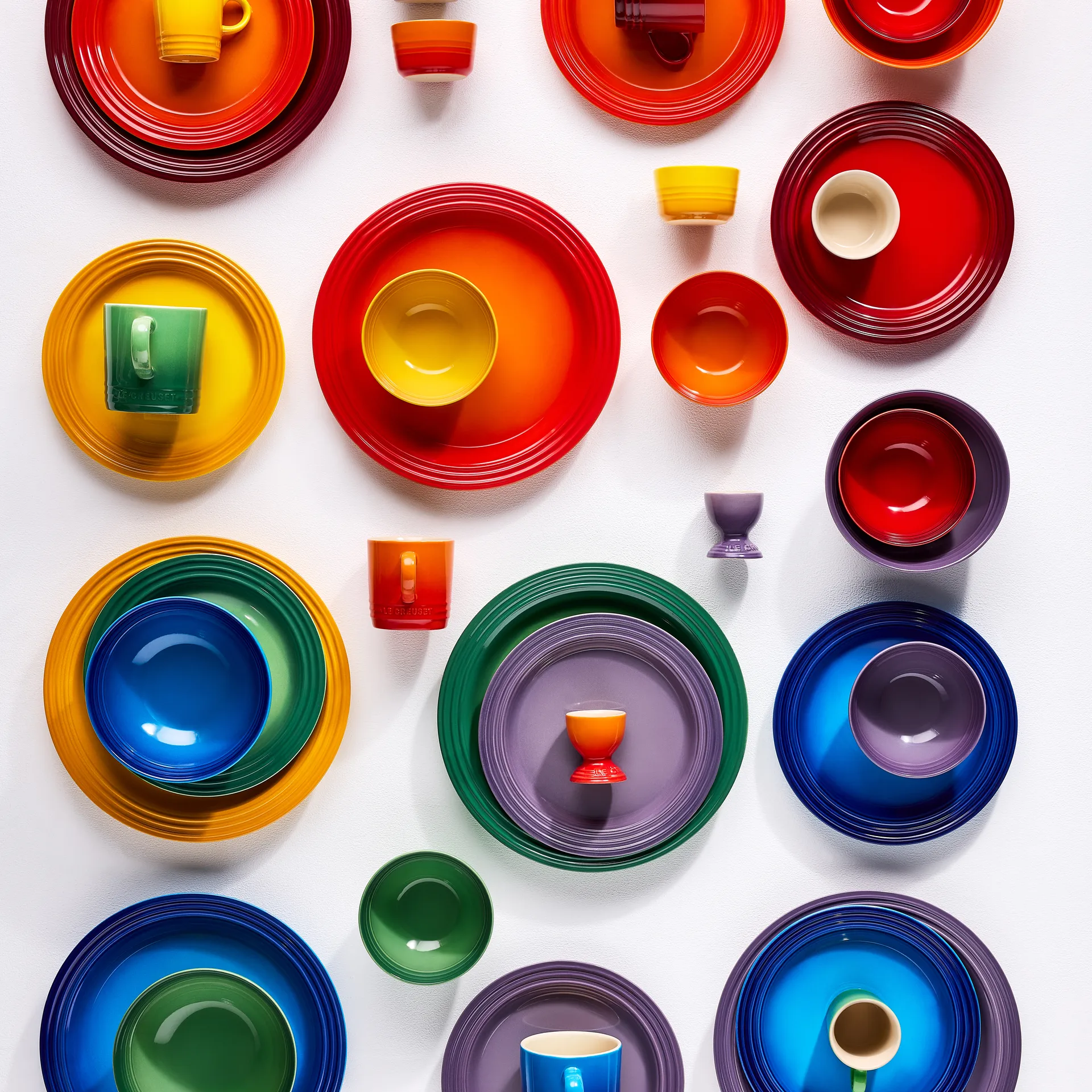 Signature stengods mugg 6-delar, Rainbow Le Creuset