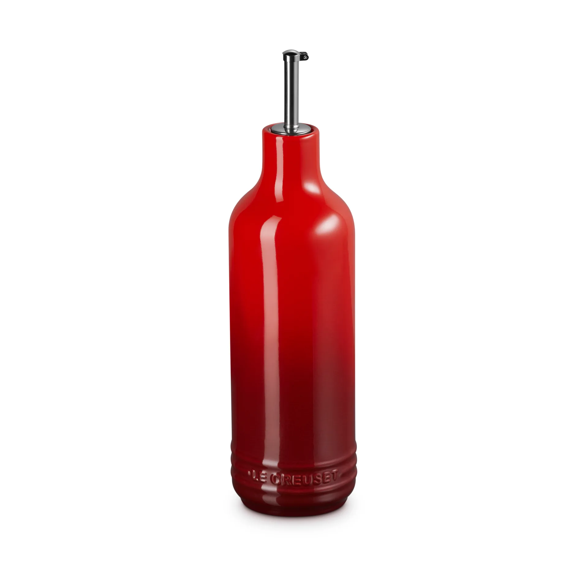 Signature stengods oljeflaska 0,6 L, Cerise Le Creuset