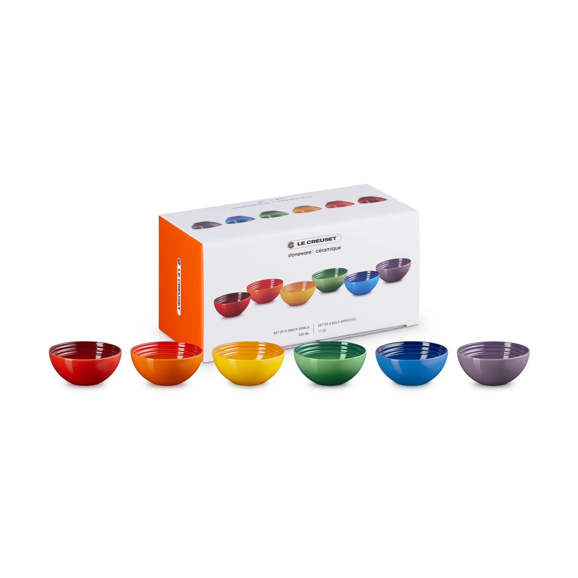 Signature stengods snacksskål 6-delar, Rainbow Le Creuset