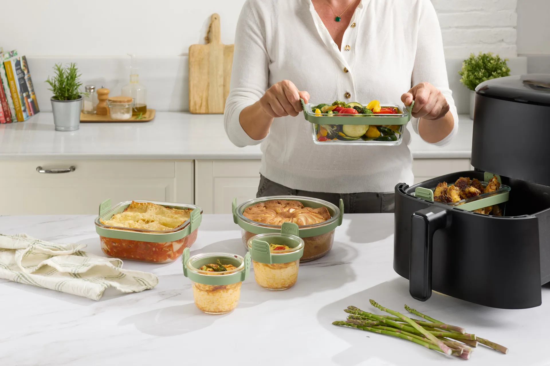 Lékué Air fryer glaskopp mini 4-pack, Transparent Lékué
