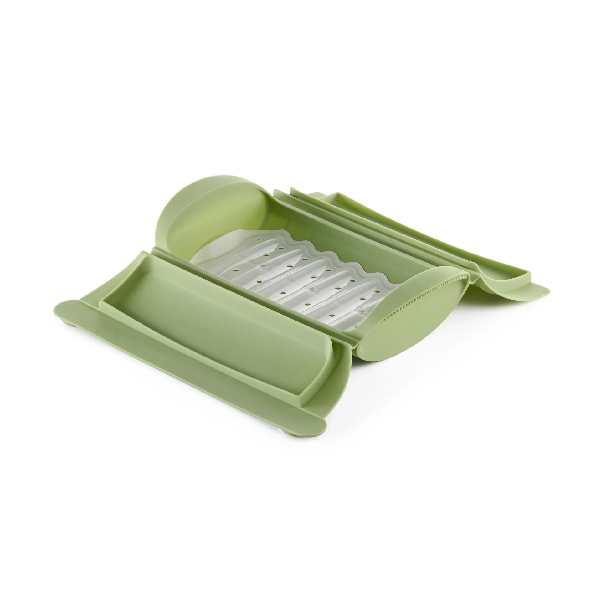 Lékué ångkokare, Grön, med bricka, 2-pack Lékué