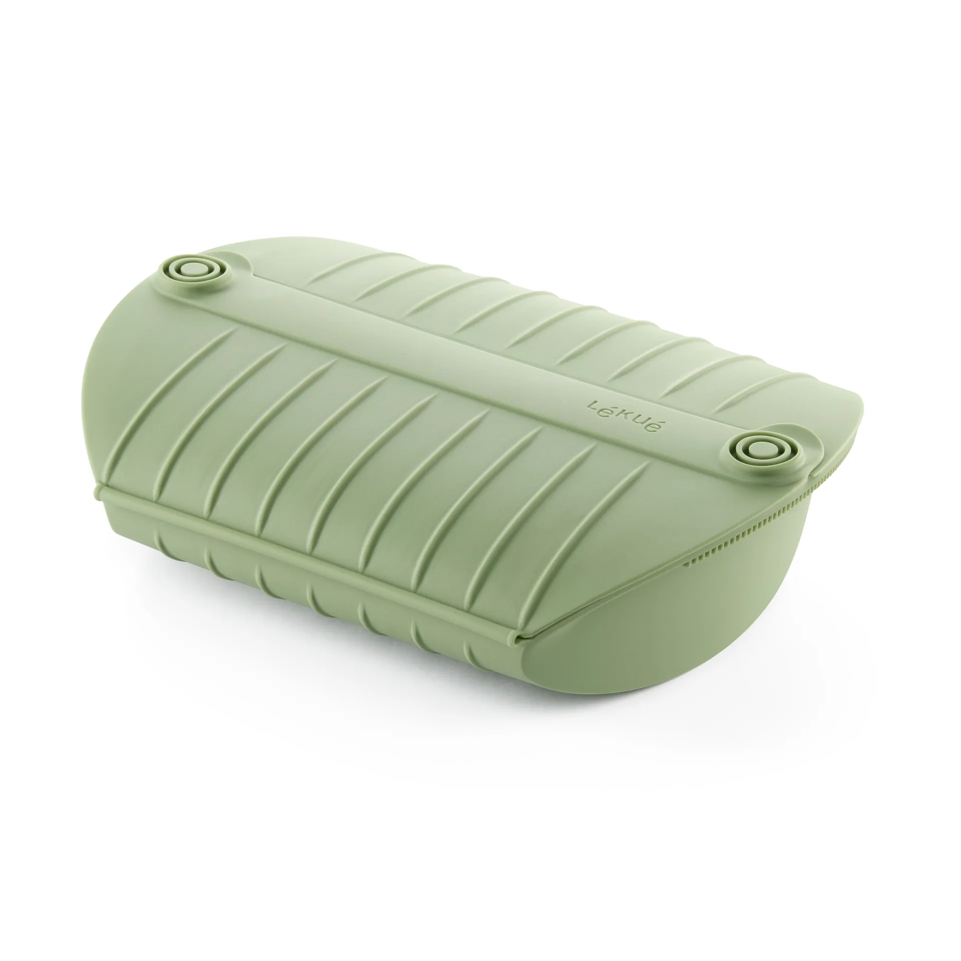 Lékué ångkokare, Grön, med bricka, 4-pack Lékué