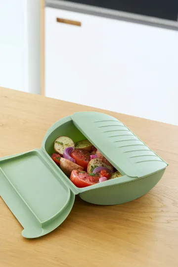 Lékué ångkokare - Grön, med bricka, 4-pack - Lékué