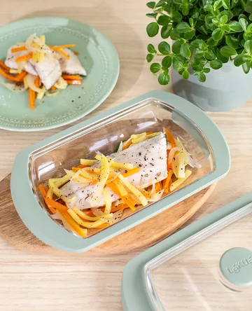 Lékué ångkokare - Transparent, glas, 2-pack - Lékué