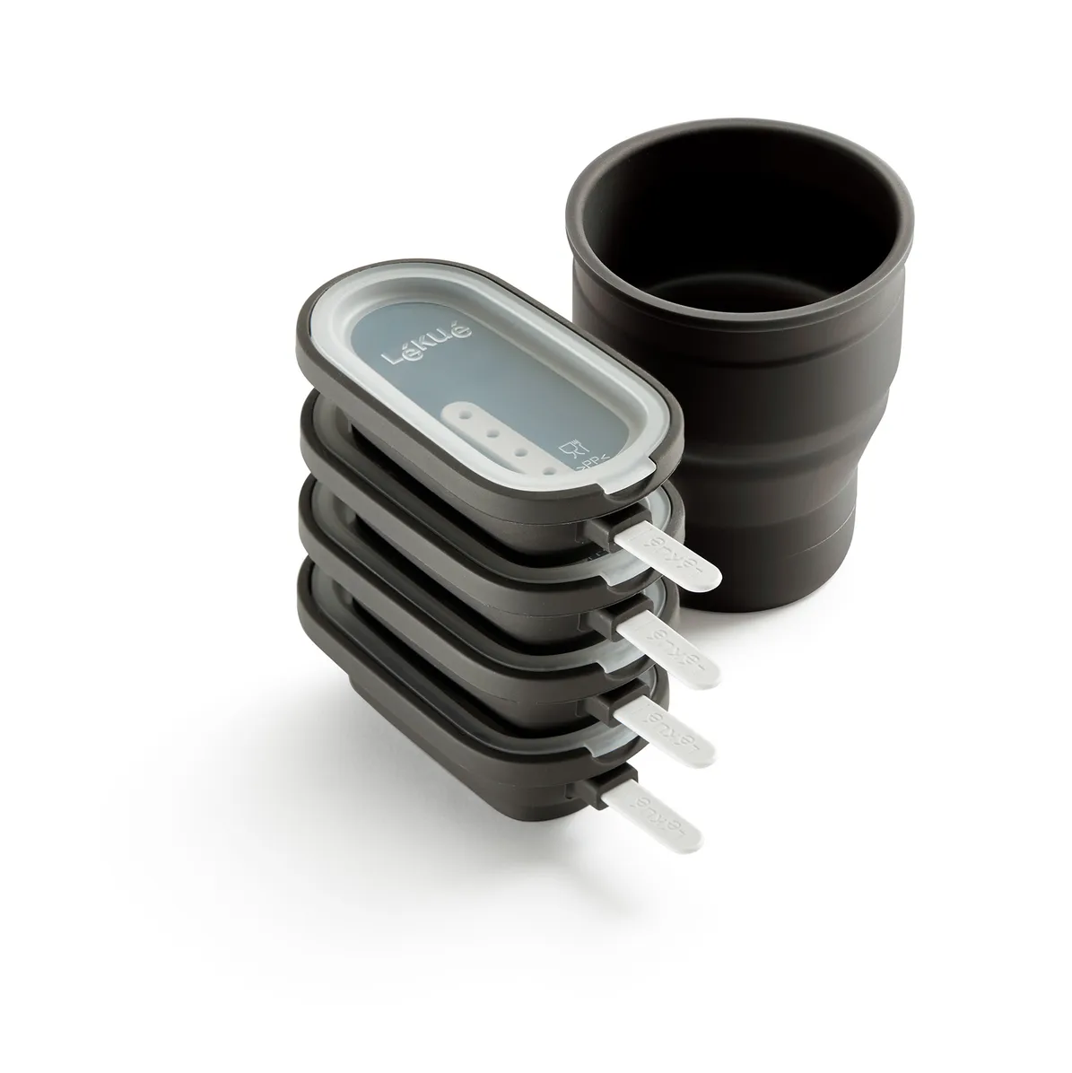 Alternativ bild 0 för Lékué Lékué klassiska glassformar 4-pack Brun