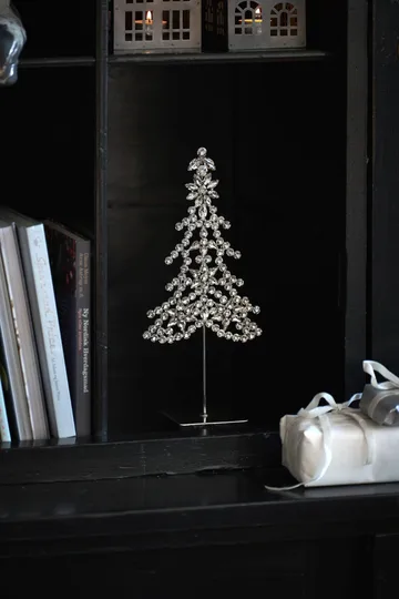 Ada tree dekorationsdetalj - Silverfärgad, 14x8x32 cm - Lene Bjerre