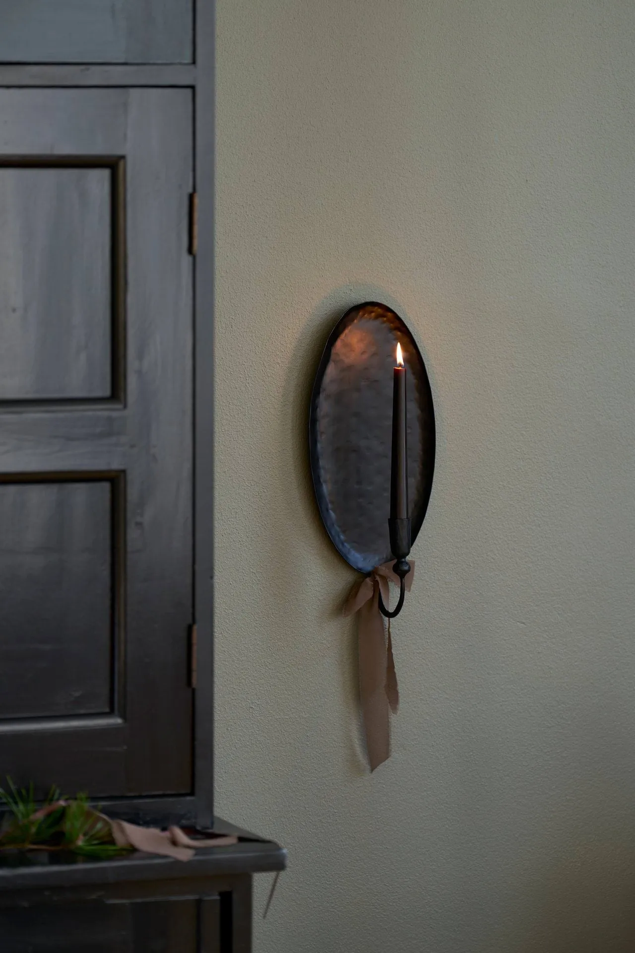 Inine väggljusstake, Svart, 17x40 cm Lene Bjerre