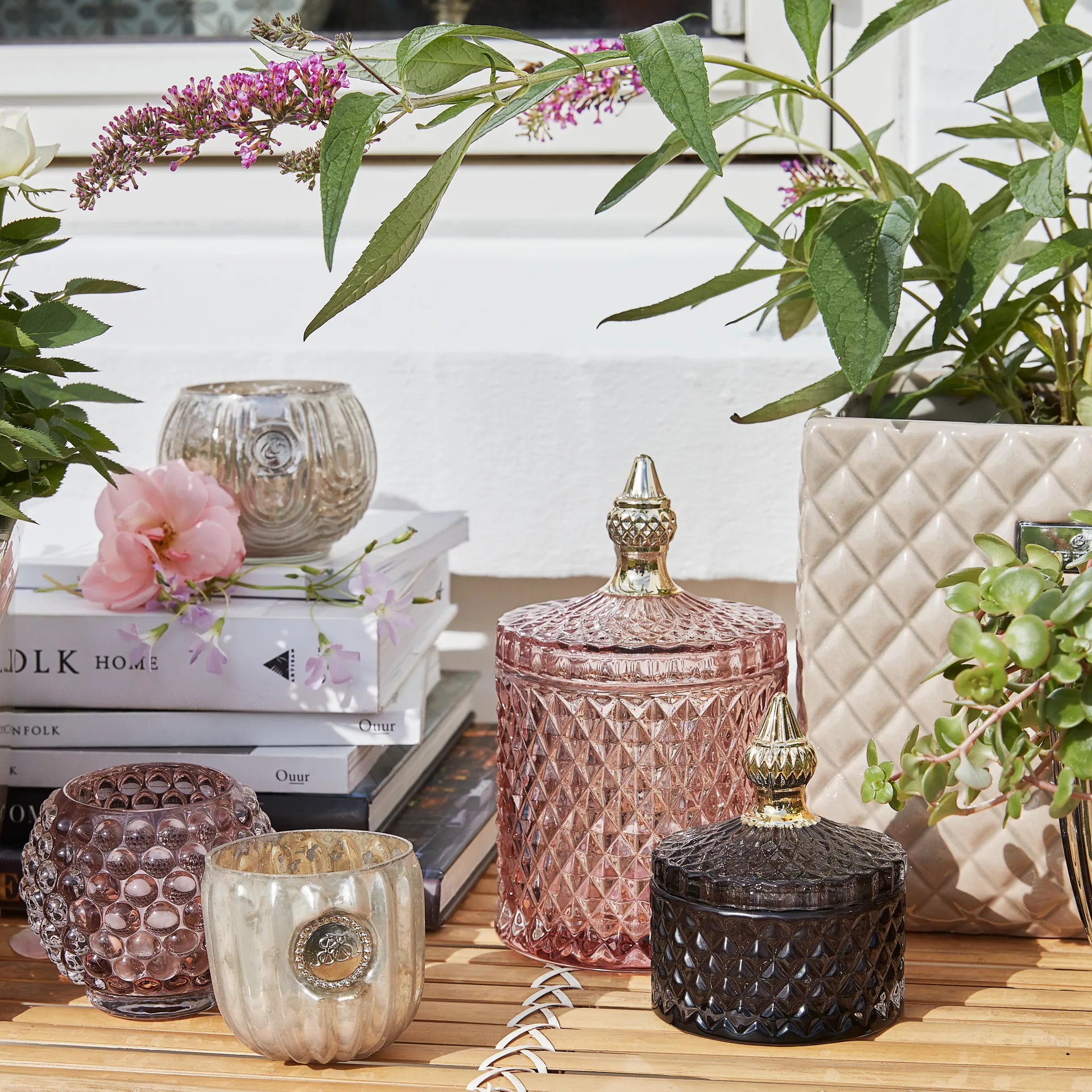 Miya förvaringsburk med lock Ø10,5 cm, Misty rose Lene Bjerre