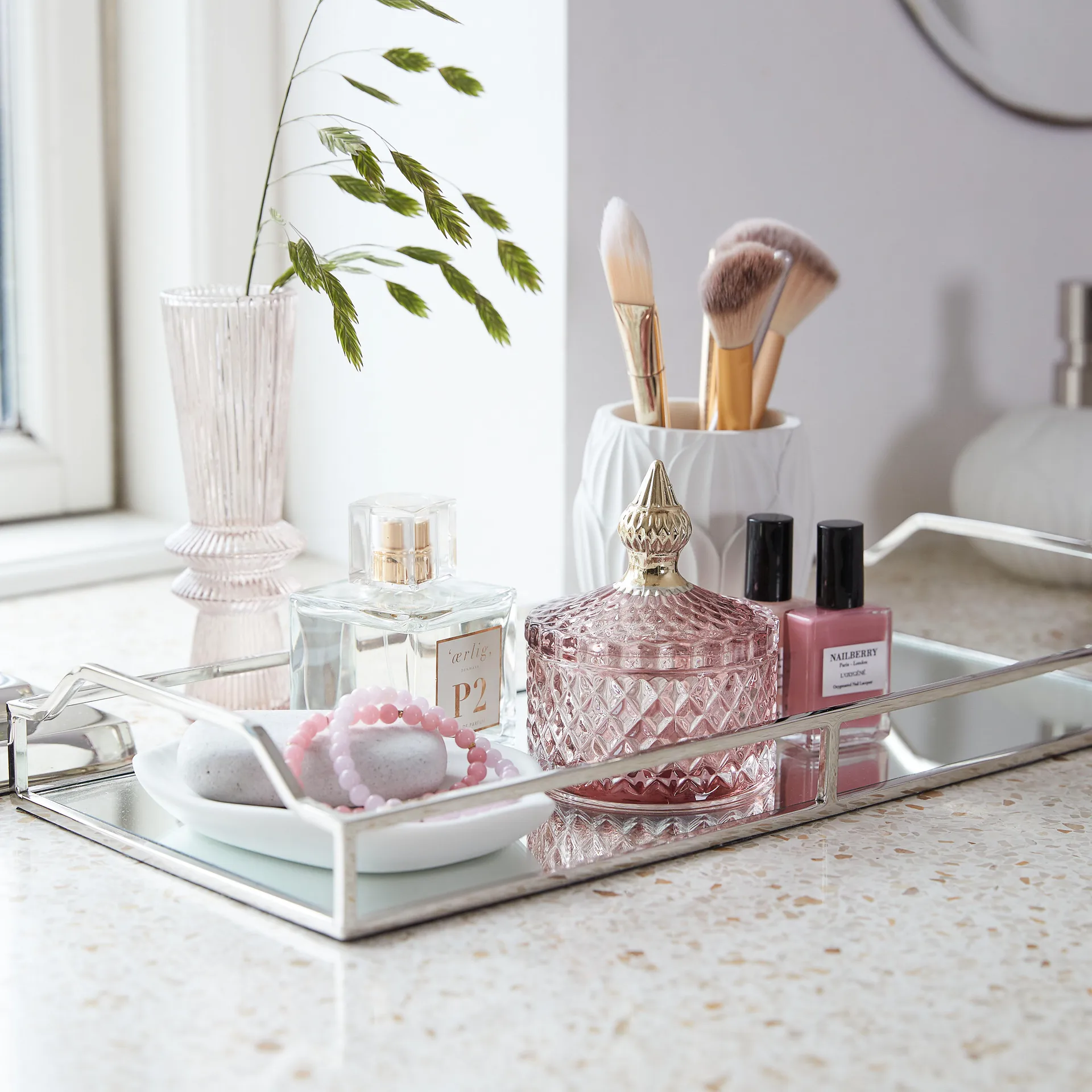 Miya förvaringsburk med lock Ø8,5 cm, Misty rose Lene Bjerre