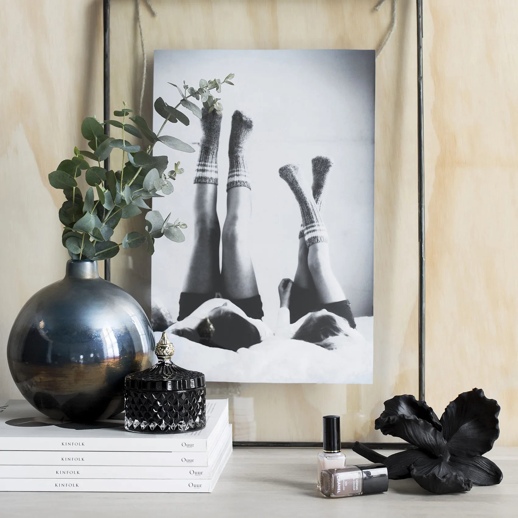 Miya förvaringsburk med lock Ø8,5 cm, Mörkt gråsvart Lene Bjerre