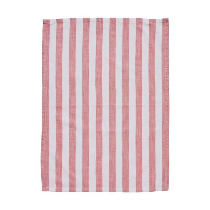 Olivia kökshandduk 50x70 cm - Off White-Dark Coral - Lene Bjerre