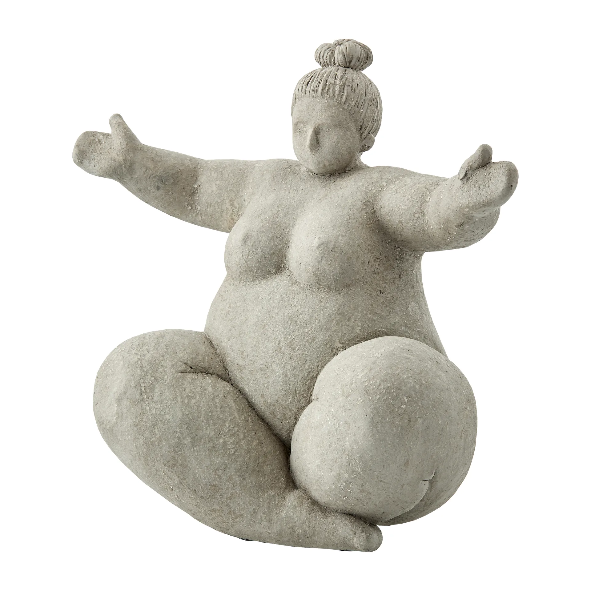 Serafina dekoration kvinna omfamnande 24 cm, Grey Lene Bjerre