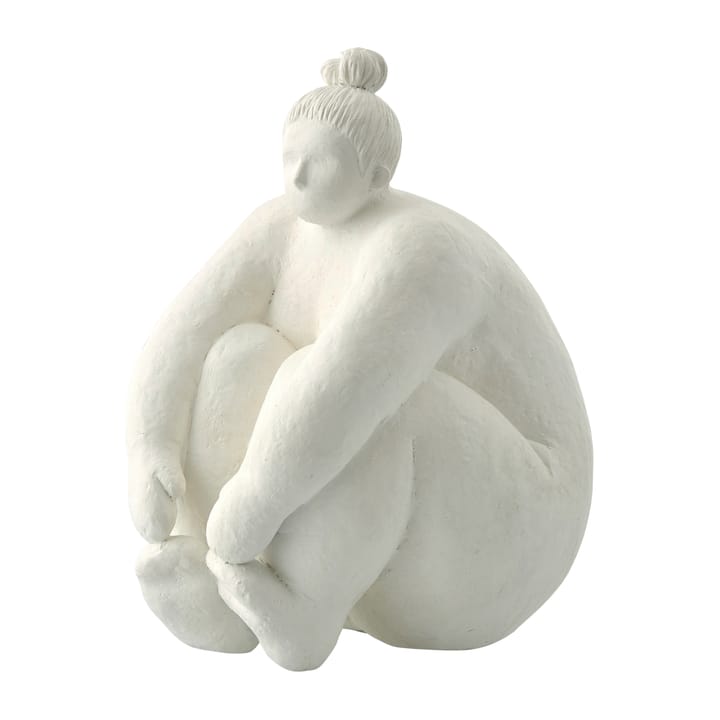 Serafina dekoration kvinna sittande 24 cm, White Lene Bjerre