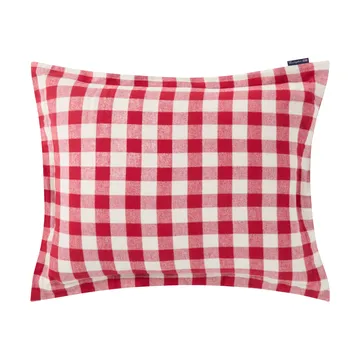 Checked Cotton Flannel örngott 50x60 cm - Red-light beige - Lexington