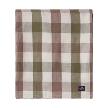 Läs mer om Lexington Checked Cotton Linen bordsduk 180x180 cm Olive