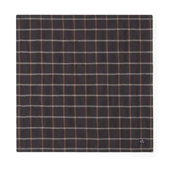 Checked Cotton Linen tygservett 50x50 cm - Dark gray-beige - Lexington