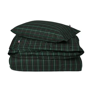 Checked cotton percale bäddset - Green-navy, 50x60 cm/150x210 cm - Lexington