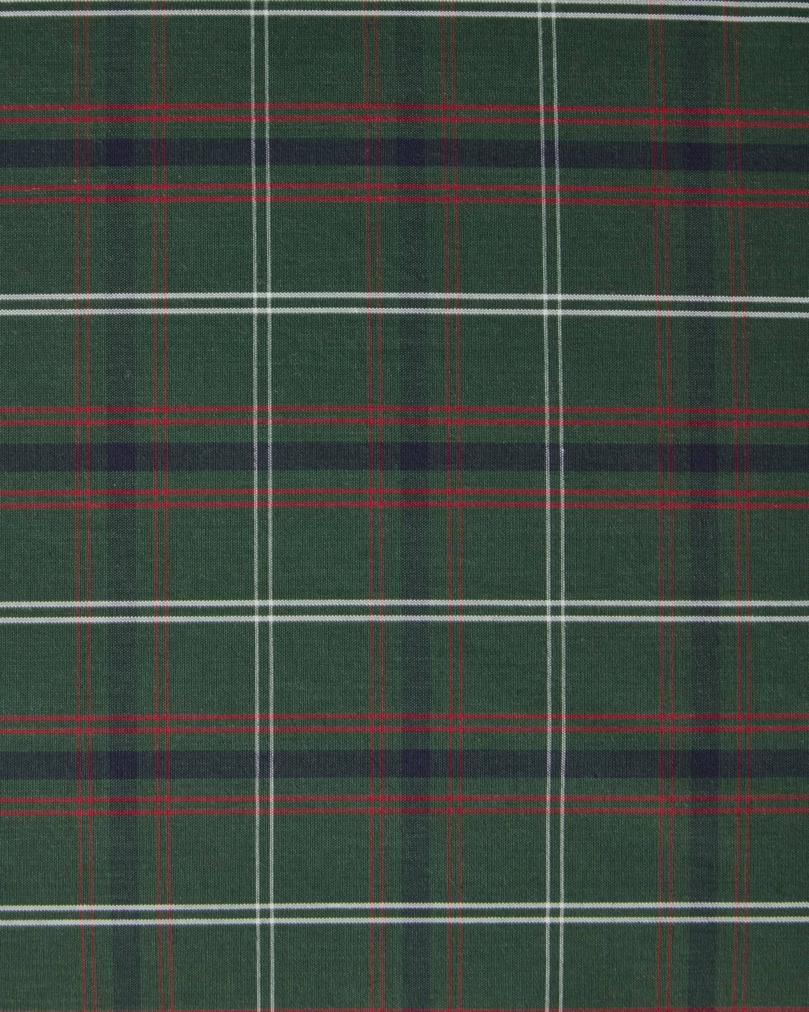 Checked cotton percale örngott, Green-navy, 50x60 cm Lexington