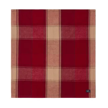 Checked linen-cotton servett 50x50 cm - Röd-beige - Lexington