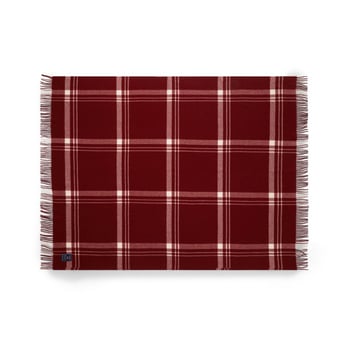 Lexington Checked Recycled Wool pläd 130×170 cm Red-white